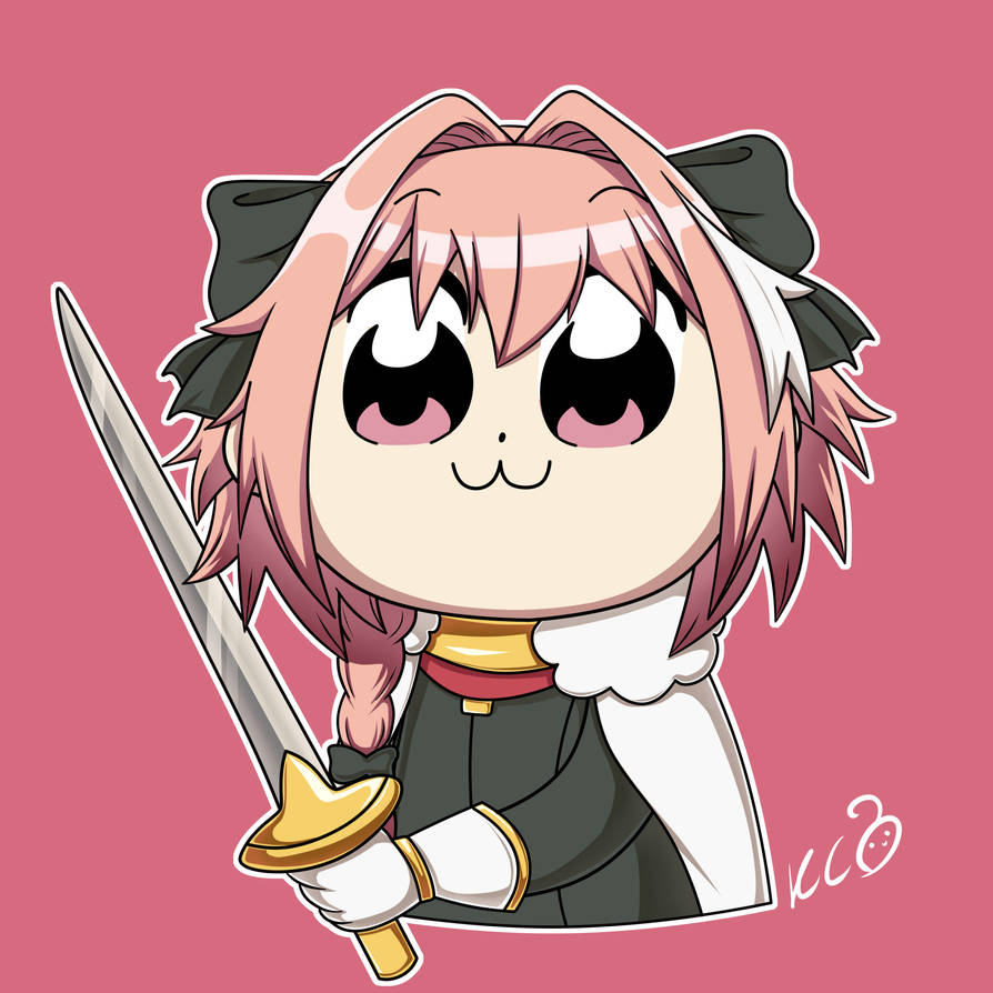 1boy, :3, androgynous, astolfo_(rider)_(fate), bkub_(style), black_bow, black_sweater, bow
