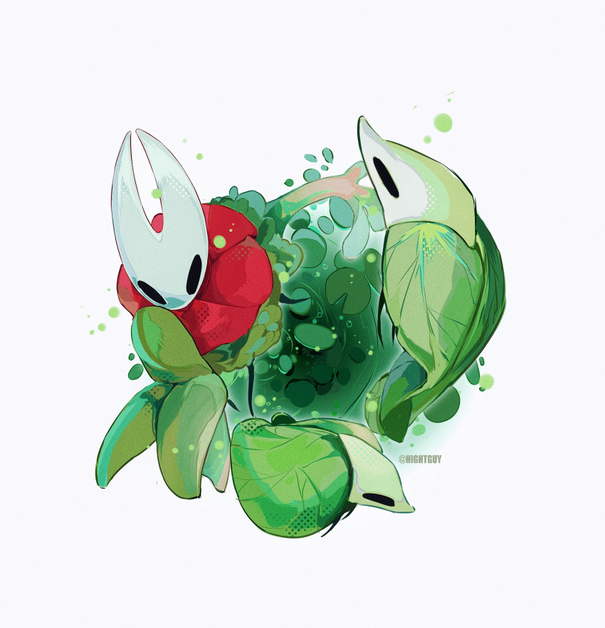 1girl, arthropod_girl, artist_name, ben-day_dots, black_eyes, cloak, commentary, film_grain