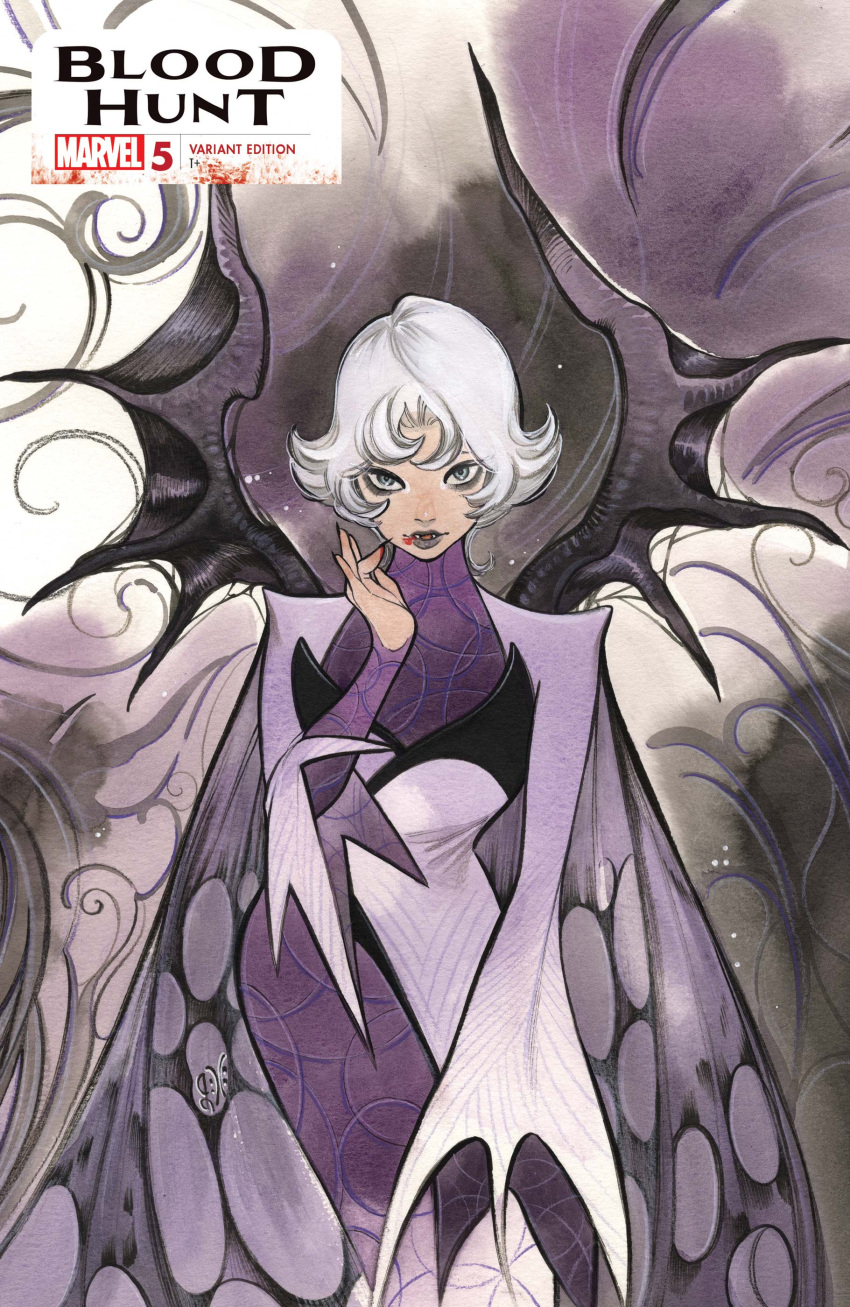 1girl, absurdres, bags_under_eyes, blood, blood_on_hands, blood_on_mouth, bridal_gauntlets, clea_strange