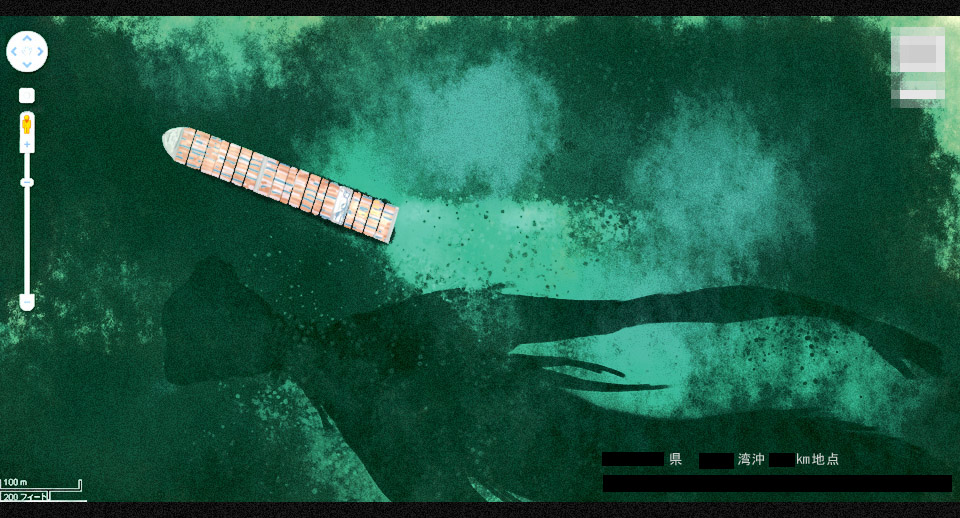commentary, fake_screenshot, from_above, google_maps, identity_censor, letterboxed, map, monster