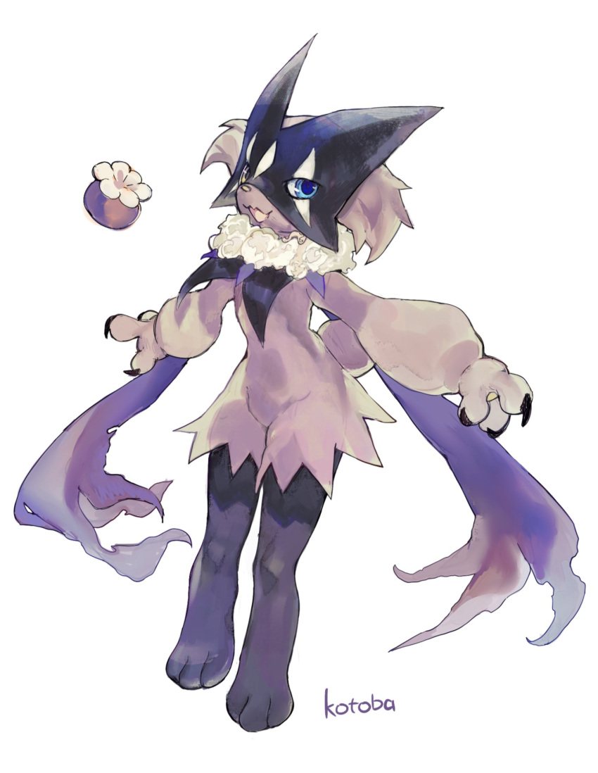 1other, blue_eyes, body_fur, claws, commentary, full_body, furry, highres