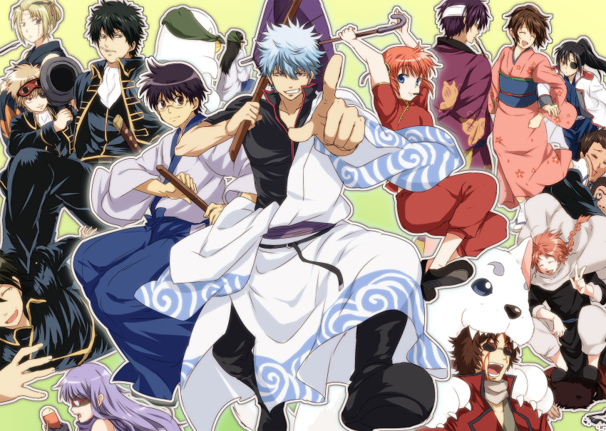 cannon, capri_pants, character_request, elizabeth_(gintama), everyone, eyepatch, gintama, hasegawa_taizo