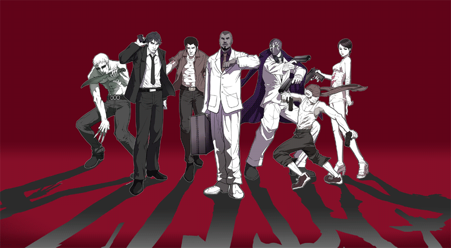 blood, con_smith, coyote_smith, dan_smith, dual_wielding, everyone, formal, garcian_smith