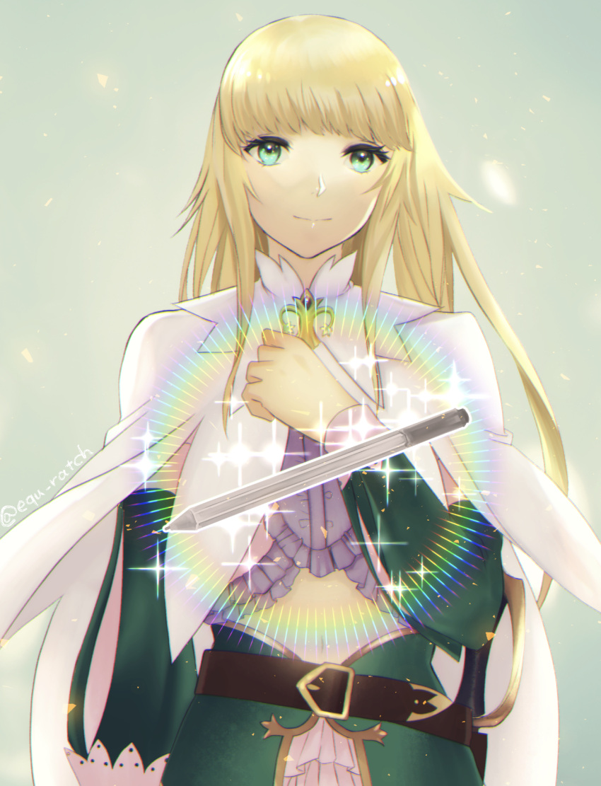 1other, androgynous, aqua_eyes, blonde_hair, blunt_bangs, chevalier_d'eon_(fate), chevalier_d'eon_(maid_knight)_(fate), commentary_request