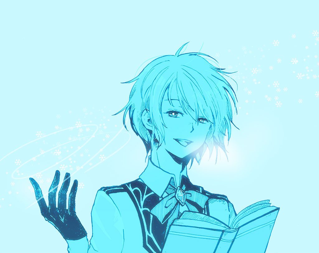 1boy, bad_id, bad_pixiv_id, book, bright_pupils, gem, gloves, grimms_notes