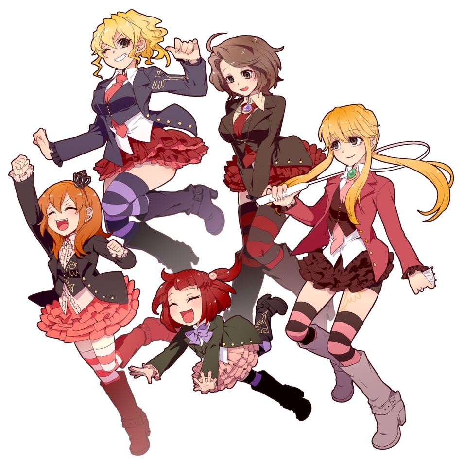 beatrice_(cosplay), blonde_hair, brown_hair, cosplay, crown, frills, necktie, niso