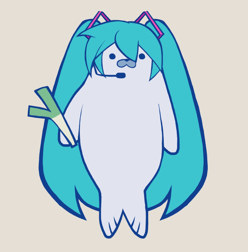 :3, animal, animal_focus, animal_with_hair, animalization, aqua_hair, black_eyes, chip_(r0rochi)