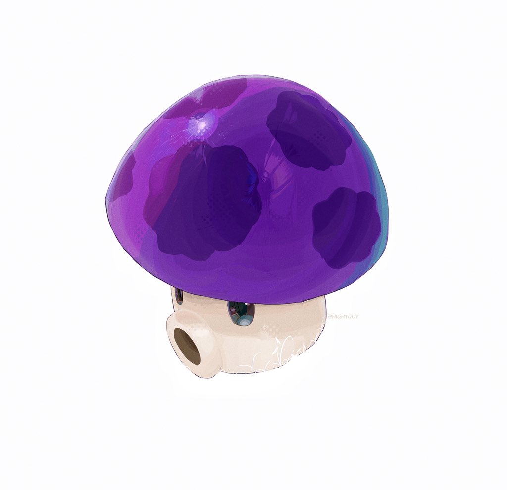 artist_name, ben-day_dots, commentary, from_above, full_body, hightguy, mushroom, no_humans