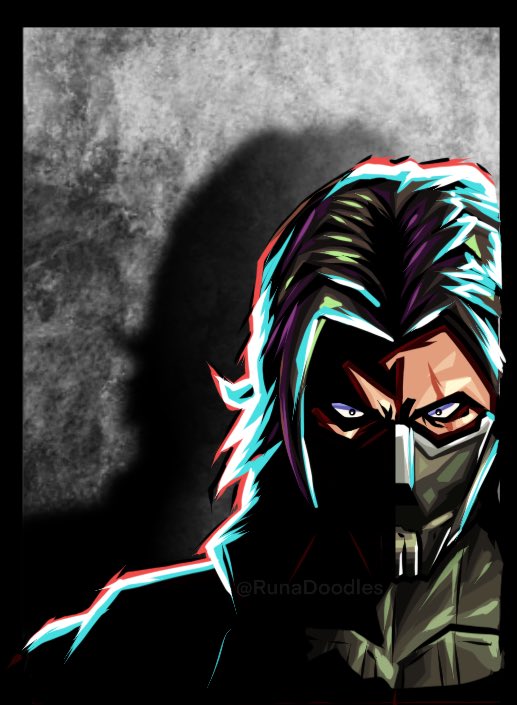 1boy, black_border, black_eyes, border, brown_hair, bucky_barnes, captain_america_(series), commentary