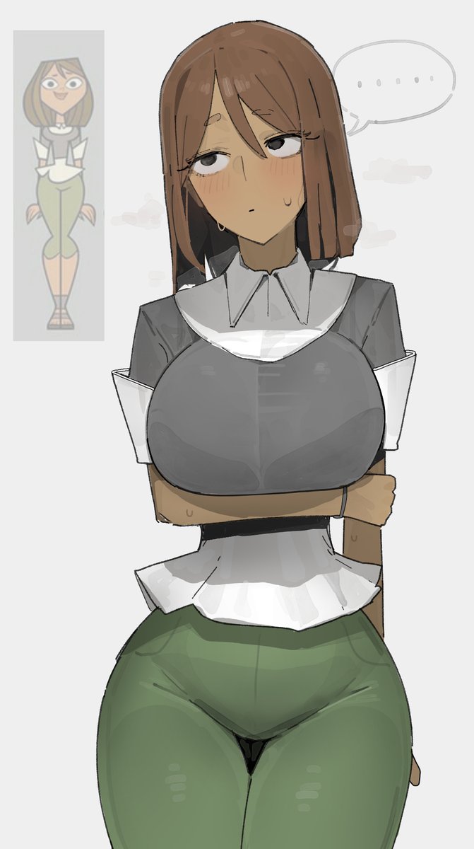 ..., 1girl, arm_under_breasts, armlet, azz0422, blush, breasts, brown_eyes