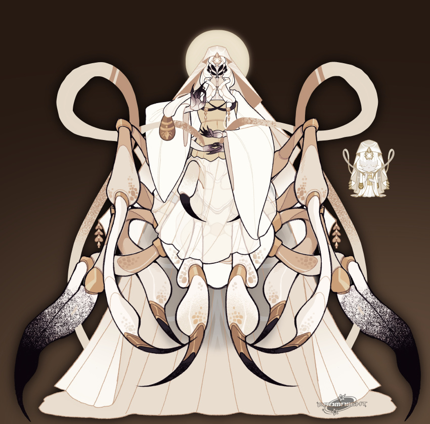 1girl, absurdres, arthropod_girl, arthropod_limbs, black_eyes, commentary, cookie_run, cookie_run:_kingdom
