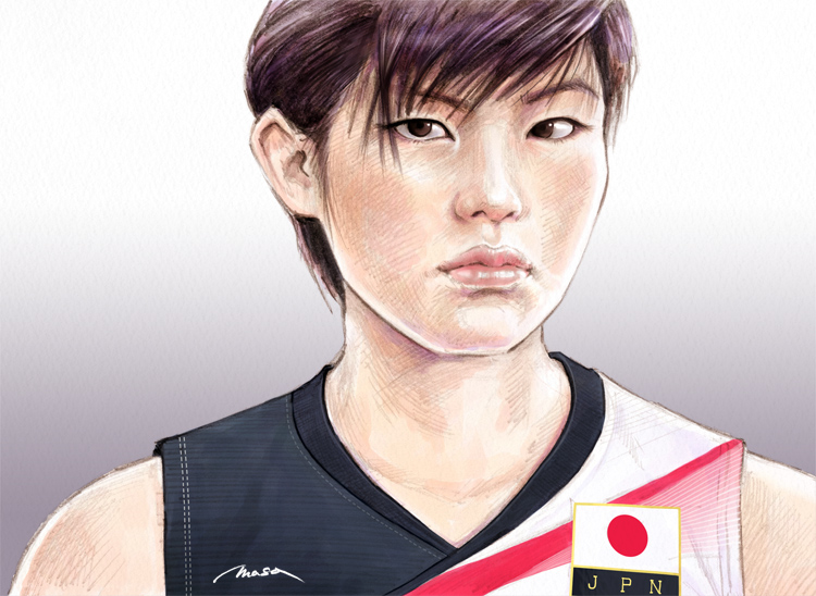 1girl, asian, black_eyes, brown_hair, commentary_request, haruyp_shimamura, looking_at_viewer, masa_(masa_room), portrait, real_life, short_hair, solo, sportswear