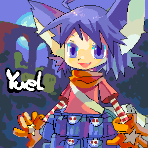 1girl, :d, ahoge, animal_ears, bad_id, blue_eyes, blue_hair, character_name