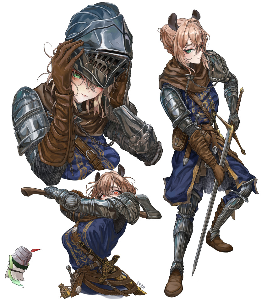 1girl, absurdres, armor, belt, chosen_undead, chosen_undead_(cosplay), cosplay, dark_souls_(series)