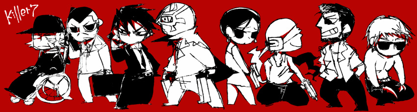 beard, chibi, con_smith, coyote_smith, dan_smith, dual_wielding, everyone, facial_hair