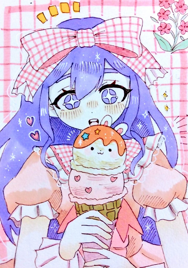 +_+, 1girl, alternate_costume, aubrey_(headspace)_(omori), aubrey_(omori), blush, bow, bright_pupils