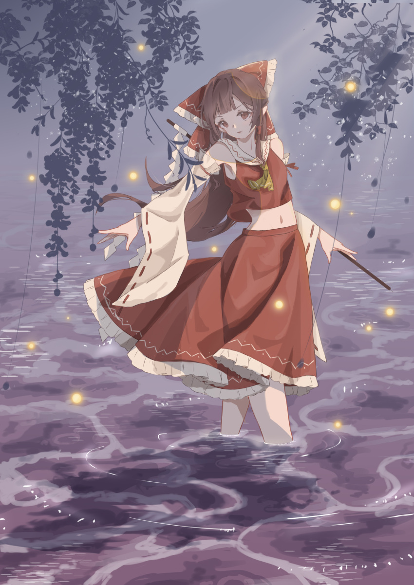 1girl, absurdres, ascot, bow, breasts, brown_eyes, brown_hair, commentary_request