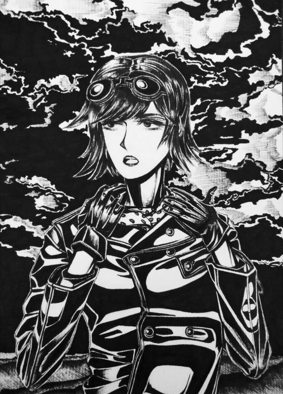 1girl, black_gloves, bordfunker133, cougar_pattern, cougar_pattern_foulard, foulard, genderswap, genderswap_(mtf)