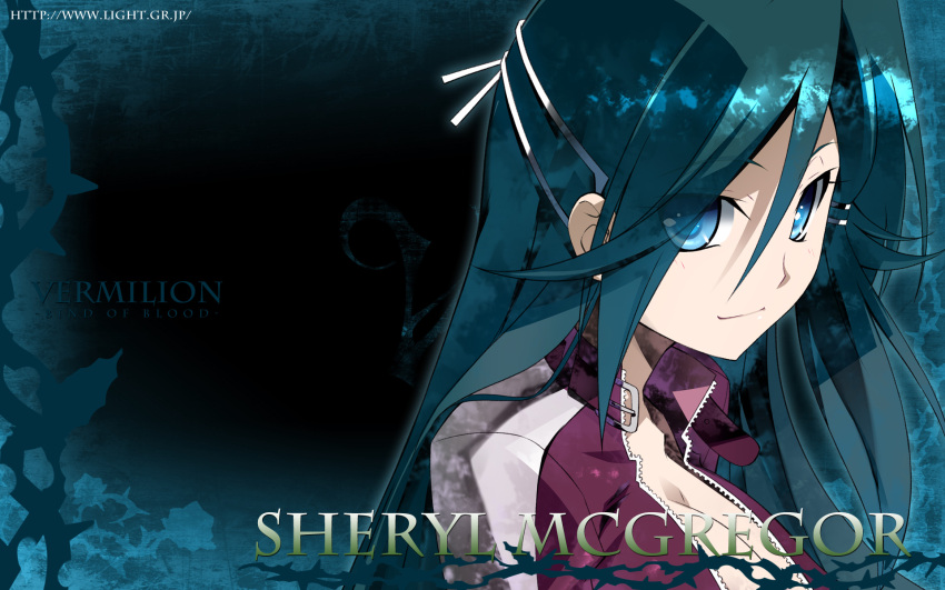 blue_eyes, close, izumi_mahiru, light, long_hair, mcgregor_sheryl, vermilion_-bind_of_blood-, wallpaper