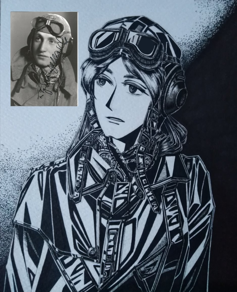 1girl, bordfunker133, commentary_request, derivative_work, flight_suit, friedrich_rumpelhardt, g-suit, goggles