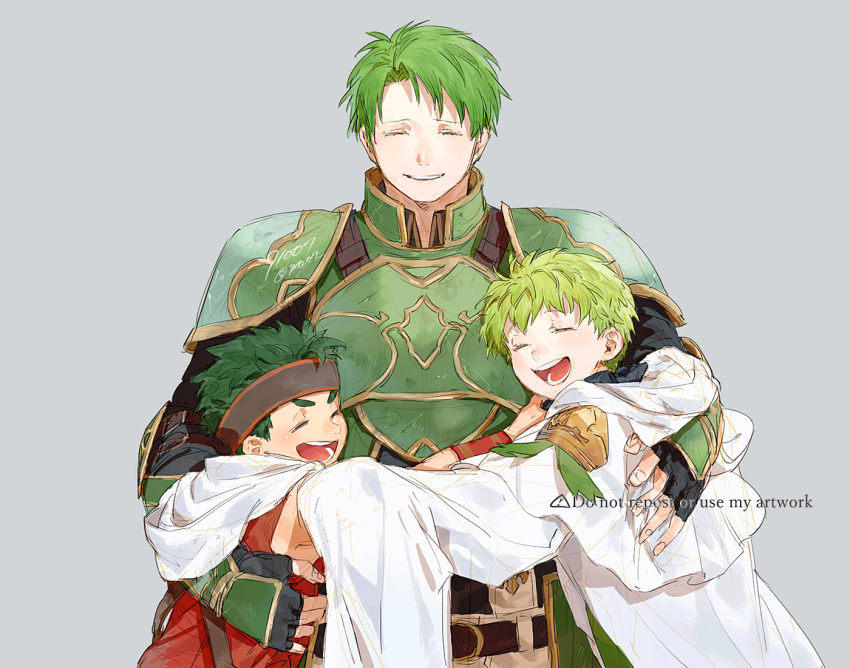 3boys, 91007, armor, boyd_(fire_emblem), boyd_(future_great)_(fire_emblem), brothers, closed_eyes, commentary_request