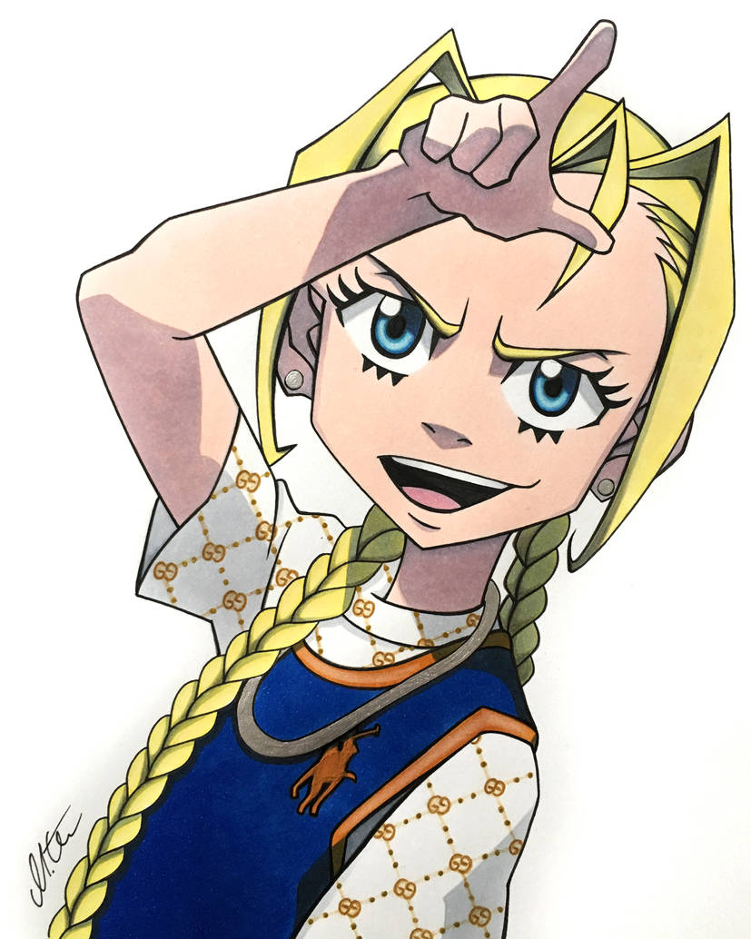 1girl, basketball_jersey, blonde_hair, blue_eyes, braid, child, cindy_mcphearson, colored_pencil_(medium)