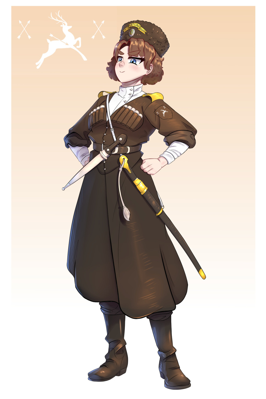 1girl, absurdres, black_boots, black_coat, black_pants, blue_eyes, boots, character_request