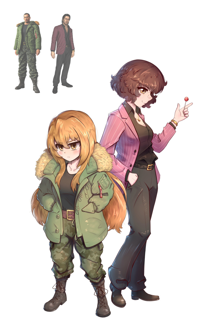 2girls, absurdres, aisaka_taiga, akiyama_shun, akiyama_shun_(cosplay), akiyama_yukari, belt, belt_buckle