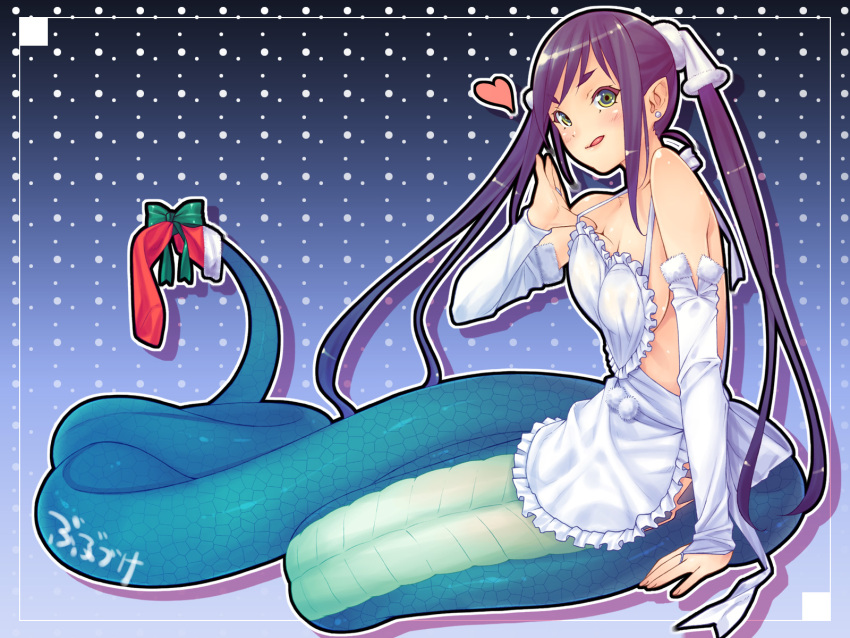 :q, bare_shoulders, blush, bow, breasts, bridal_gauntlets, bubuduke, bubuzuke