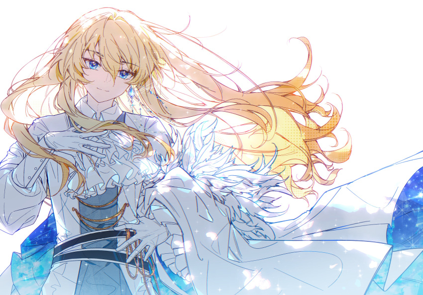 1boy, absurdres, ascot, bishounen, blonde_hair, blue_eyes, cape, chinese_commentary