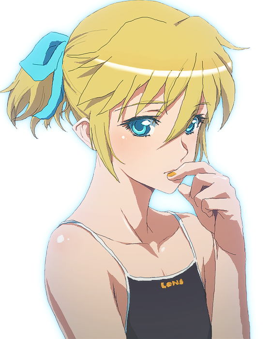 androgynous, aqua_eyes, blonde_hair, collarbone, face, hair_ribbon, hands, kagamine_len