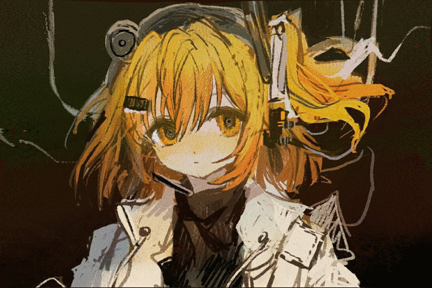 1girl, a.i._voice, adachi_rei, bad_id, bad_twitter_id, black_background, black_shirt, blush