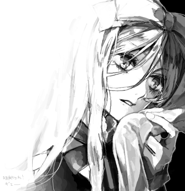 1girl, axis_powers_hetalia, bad_drawr_id, bad_id, belarus_(hetalia), black_background, blending, bow