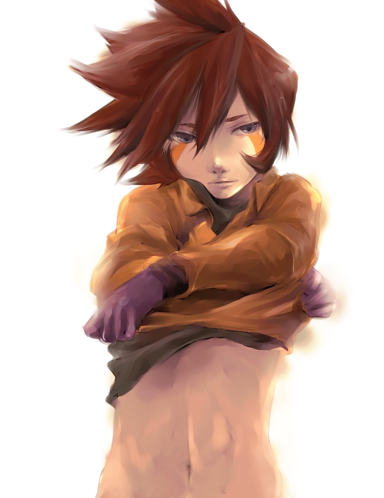 bad_id, character_request, face, facepaint, facial_mark, genda_koujirou, gloves, inazuma_eleven