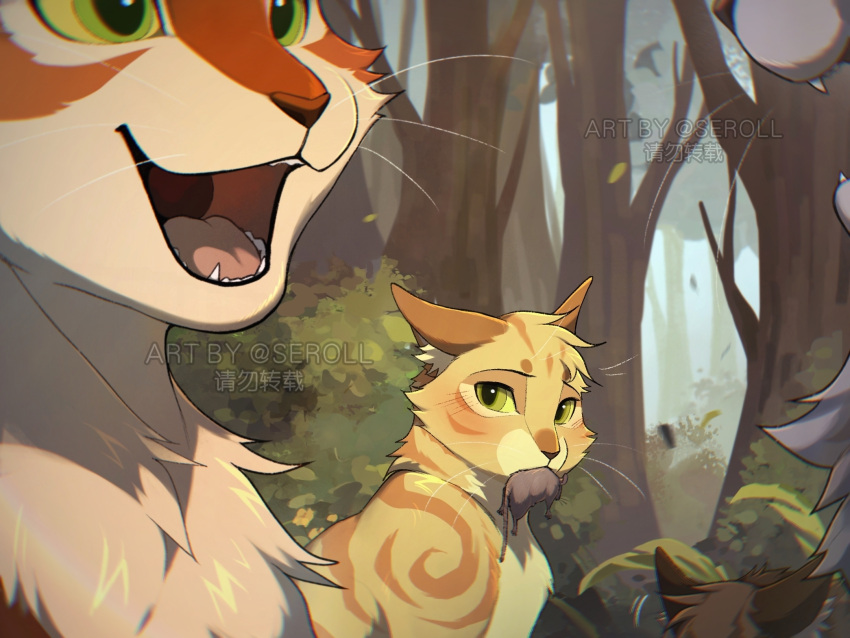 animal, animal_focus, brown_cat, cat, chinese_commentary, commentary_request, dead_animal, dustpelt