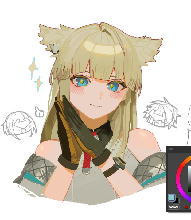 1girl, animal_ears, arknights, arknights:_endfield, bare_shoulders, bird_ears, blue_eyes, blush
