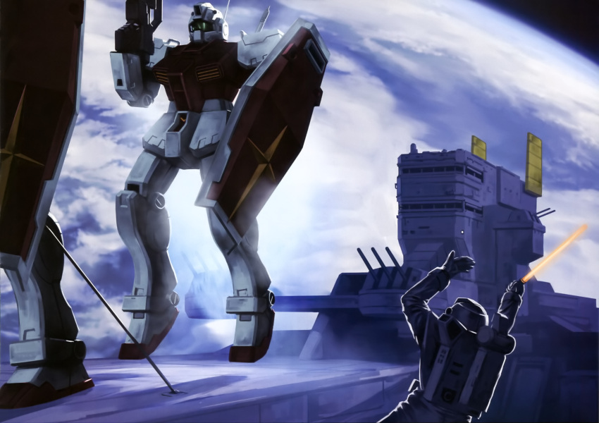 artist_request, beam_cannon, beam_rifle, cable, earth_(planet), earth_federation, energy_gun, gm_(mobile_suit)