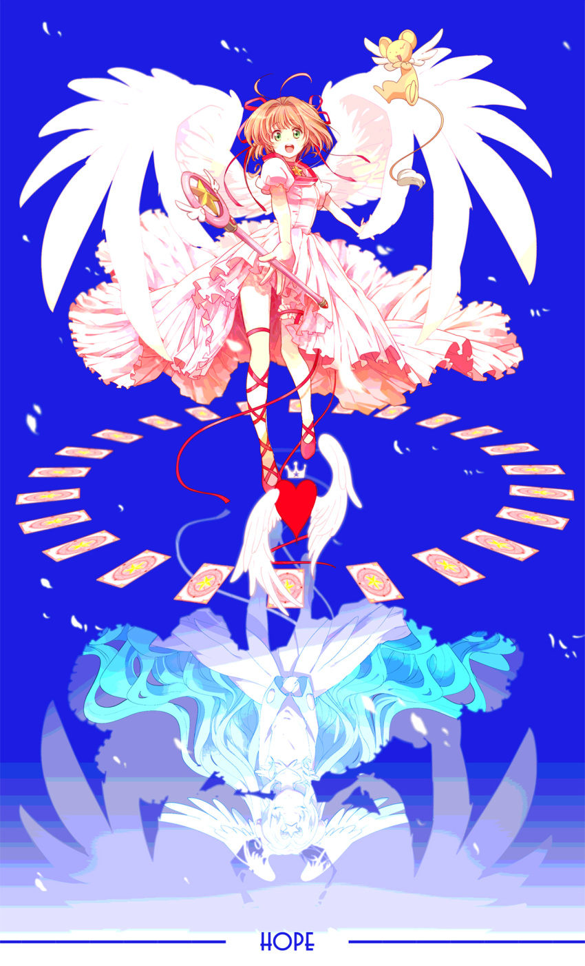 84k, :d, ankle_lace-up, asymmetrical_clothes, asymmetrical_clothing, bare_legs, blue_hair, brown_hair