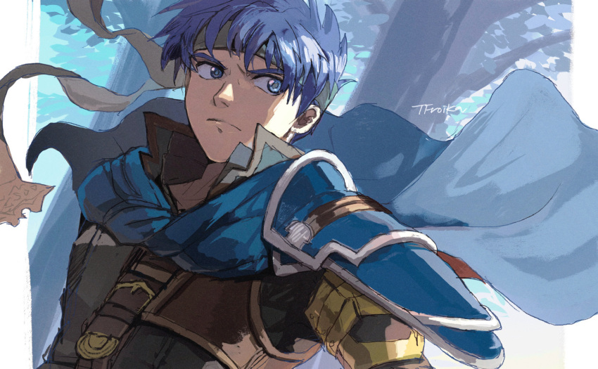1boy, blue_eyes, blue_hair, fire_emblem, fire_emblem:_path_of_radiance, green_headband, headband, highres