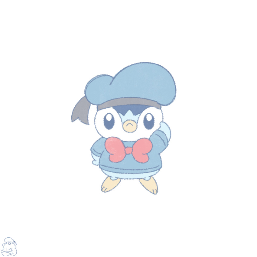 black_eyes, blue_shirt, bow, bowtie, clothed_pokemon, commentary_request, cosplay, disney