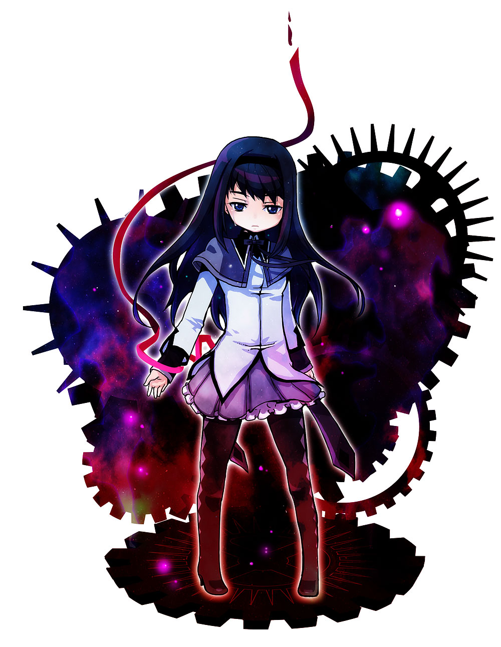 akemi_homura, highres, mahou_shoujo_madoka_magica, nanamako, pantyhose, solo
