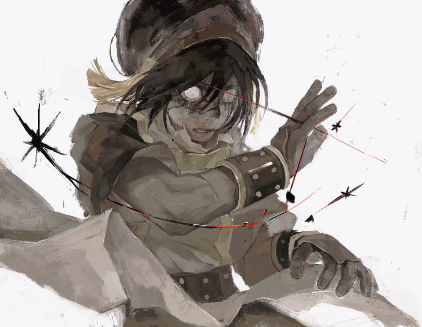 1girl, absurdres, avatar:_the_last_airbender, avatar_legends, black_hair, blind, blood, blood_on_face