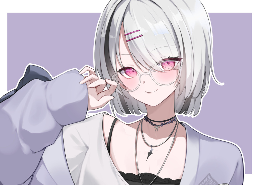 1girl, absurdres, asumi_sena, asumi_sena_(5th_costume), black_choker, black_hair, blush, border