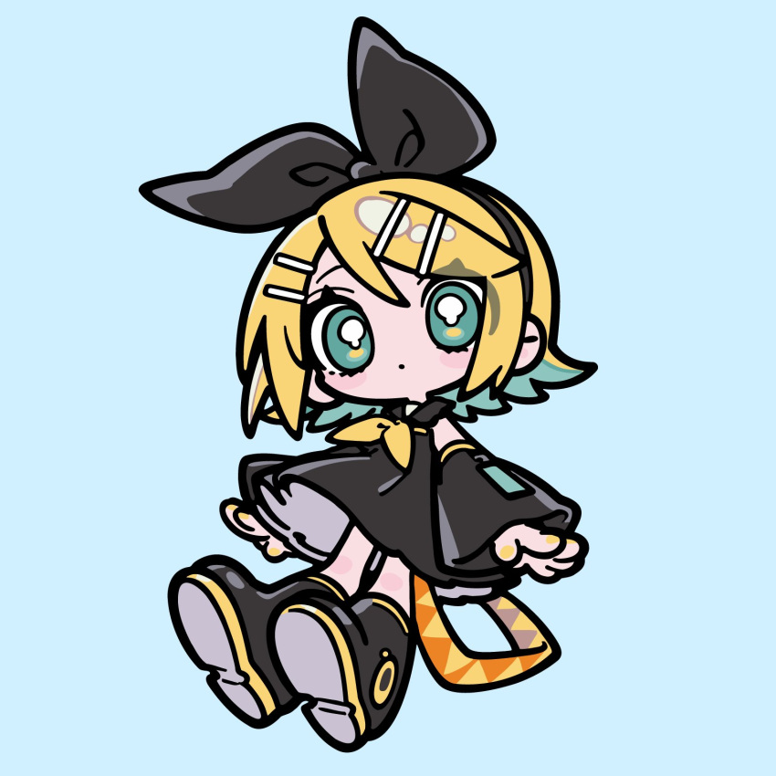 1girl, ameniwa, arm_warmers, black_arm_warmers, black_boots, black_dress, black_hairband, blonde_hair