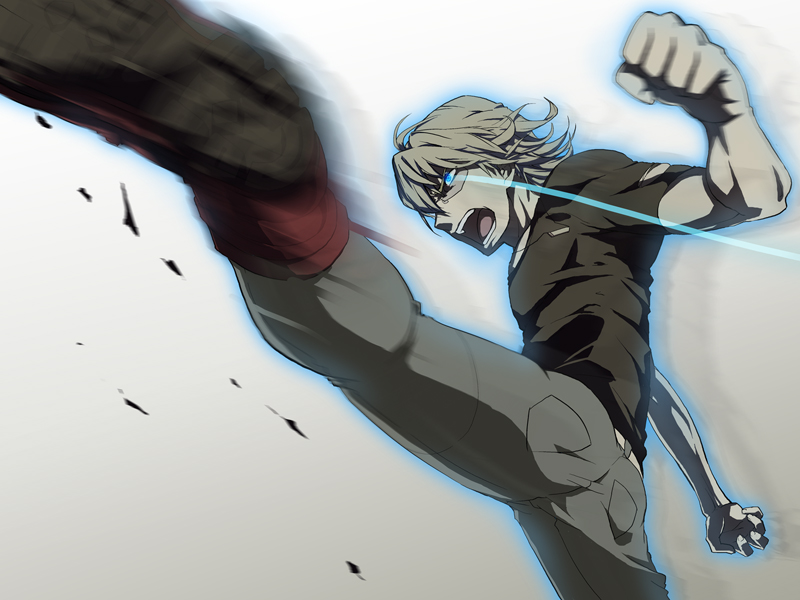 aqua_eyes, barnaby_brooks_jr, belt, blonde_hair, blue_eyes, boots, feet, glasses