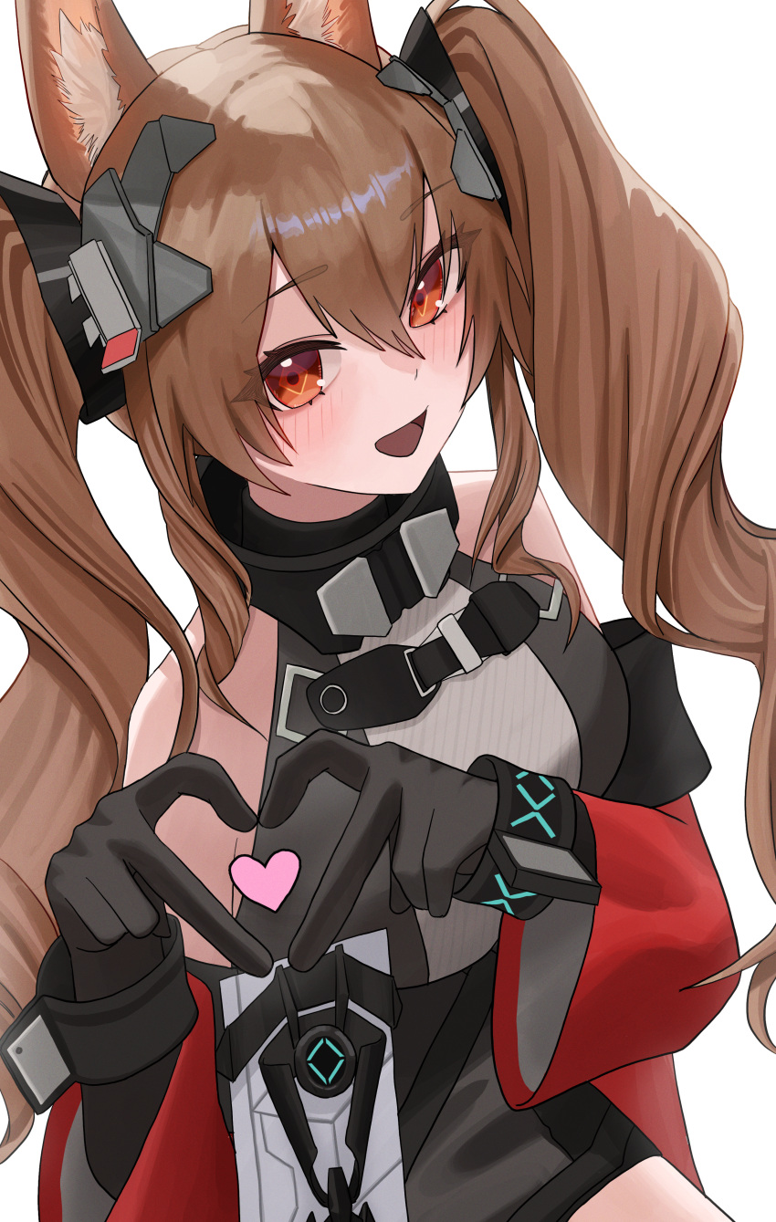 1girl, absurdres, angelina_(arknights), animal_ears, arknights, arknights:_endfield, bare_shoulders, black_gloves