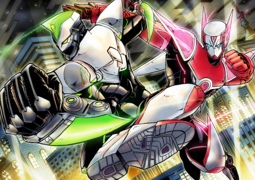 1k, 2boys, barnaby_brooks_jr, glowing, glowing_eyes, kaburagi_t_kotetsu, male, multiple_boys