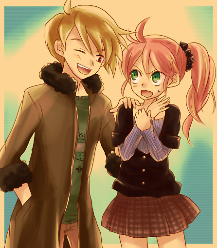 edo_(irisu), green_eyes, irisu_syndrome, pink_hair, shima_(pixiv), side_ponytail