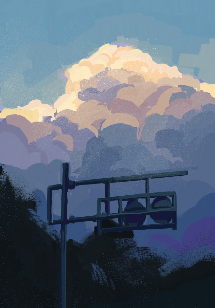 clouds, cloudy_sky, commentary_request, day, highres, jidianfan, landscape, mountainous_horizon