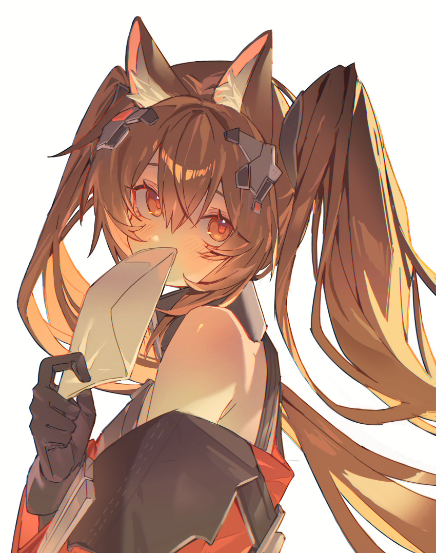 1girl, 400w, absurdres, angelina_(arknights), animal_ears, arknights, arknights:_endfield, bare_shoulders